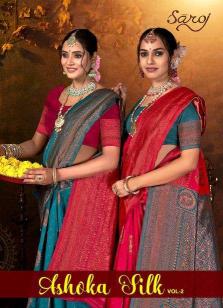 Saroj Ashoka Silk vol.2 saree manufacturers of Saree in Surat