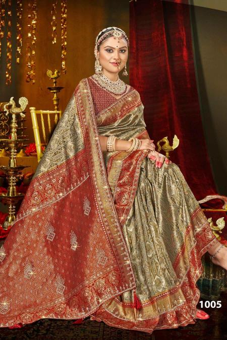 Saroj Manushri tissue jharkan vol.4 Tissue silk saree in surat 