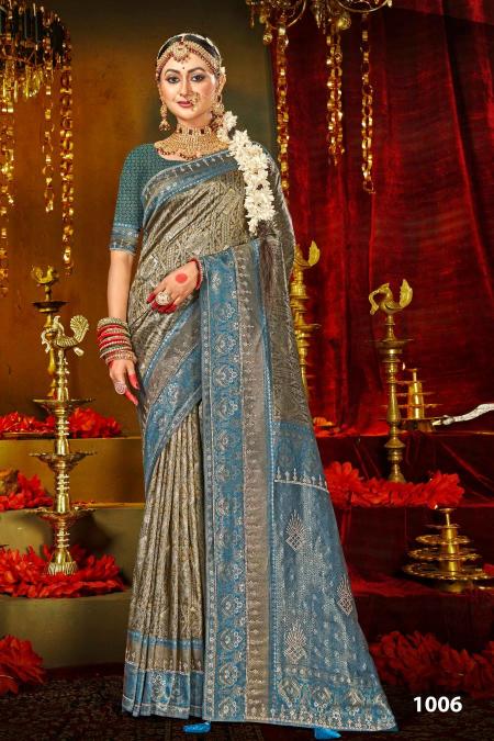 Saroj Manushri tissue jharkan vol.4 Tissue silk saree in surat 