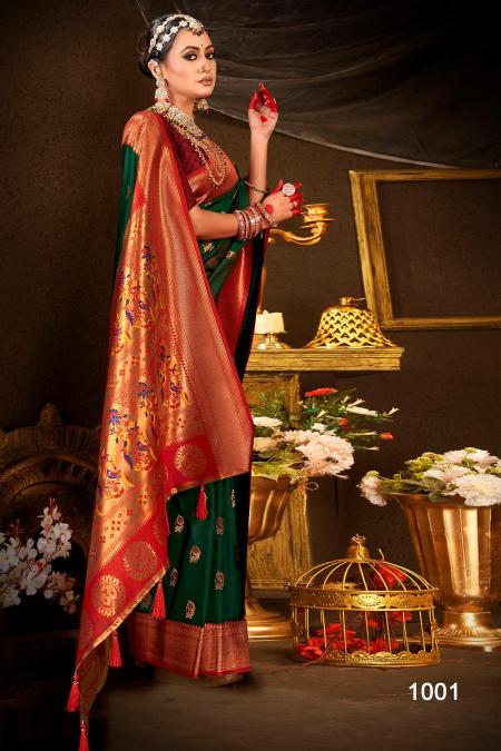 Saroj Nath Paithani Swarovski  50*600 silk saree wholesaler  in surat