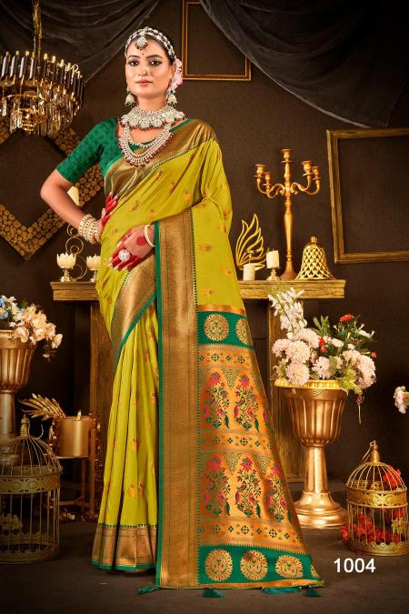 Saroj Nath Paithani Swarovski  50*600 silk saree wholesaler  in surat