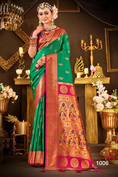 Saroj Nath Paithani Swarovski  50*600 silk saree wholesaler  in surat