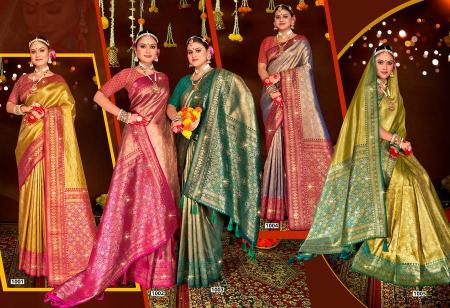 Saroj Sangeeta tissue swarovski vol.4 Tissue silk saree in surat.