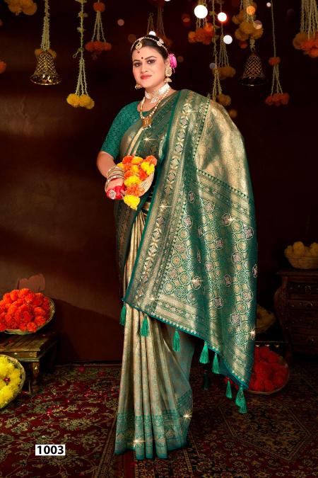 Saroj Sangeeta tissue swarovski vol.4 Tissue silk saree in surat.