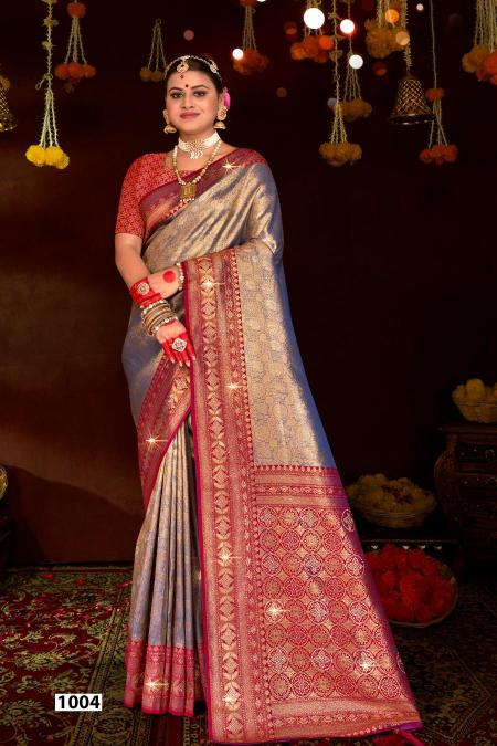 Saroj Sangeeta tissue swarovski vol.4 Tissue silk saree in surat.