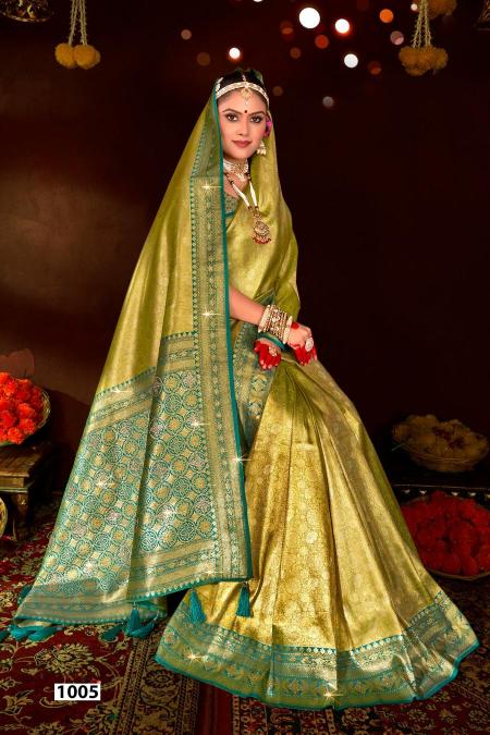 Saroj Sangeeta tissue swarovski vol.4 Tissue silk saree in surat.