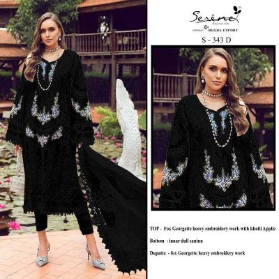 Serine S 343 Fox Georgette pakistani suits wholesale manufacturers in Surat