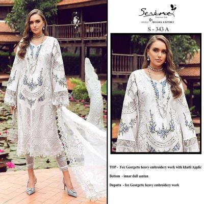 Serine S 343 Fox Georgette pakistani suits wholesale manufacturers in Surat