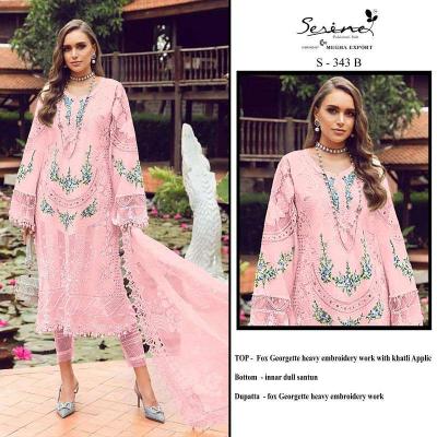 Serine S 343 Fox Georgette pakistani suits wholesale manufacturers in Surat