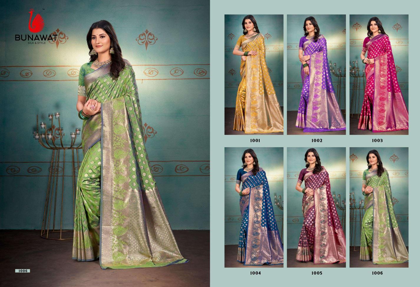 Shourya Silk By Bunawat Silk Saree For Party And Festival Wear Collection in Surat