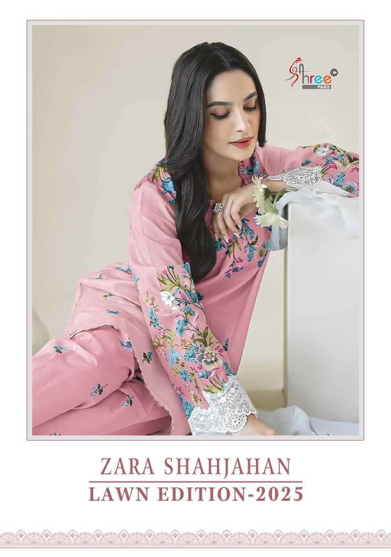 Shree Fab Zara Shahjahan Lawn Edition 25 pakistani suit wholesale market in India
