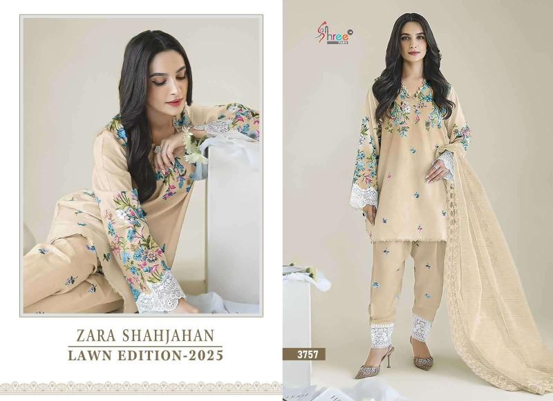 Shree Fab Zara Shahjahan Lawn Edition 25 pakistani suit wholesale market in India
