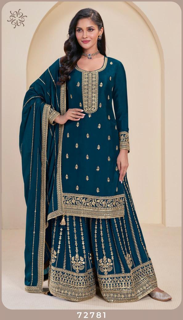 Vinay Kuleesh Sangeet designer salwar kameez wholesale in India