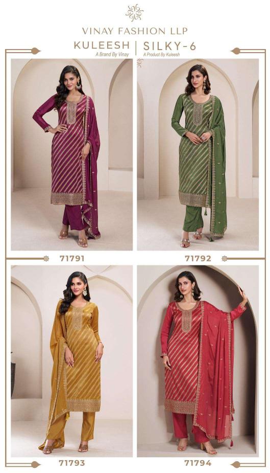 Vinay Kuleesh Silky Vol 6 salwar kameez WHOLESALERS IN INDIA