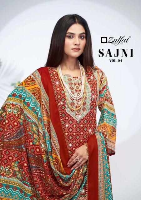 Zulfat Sajni Vol 4 dress material wholesalers of Dress material in Surat