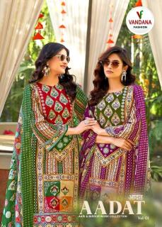 Aadat volume 1 by Vandana fashion cotton printed dress material wholesaler in surat