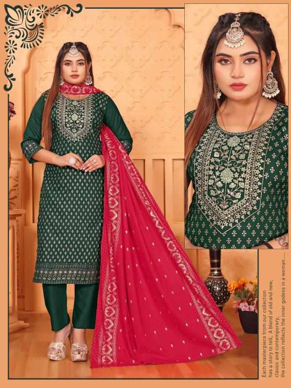 Aakansha Vol 1 Rayon Foil Printed Kurti Pant With Dupatta Collection wholesale manufacturers in Surat