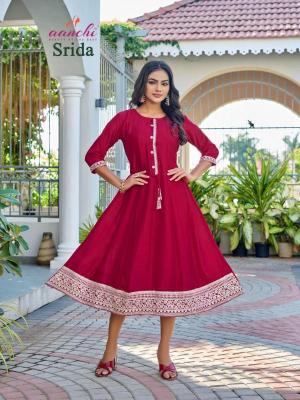 Aanchi Srida Catalog kurti designs catalogue kurti design for stitching