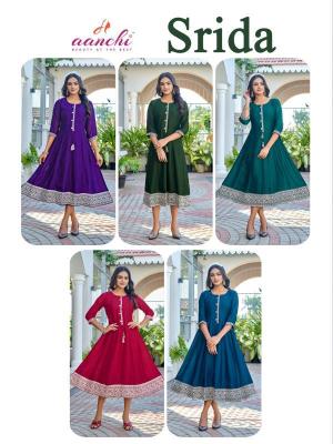 Aanchi Srida Catalog kurti designs catalogue kurti design for stitching
