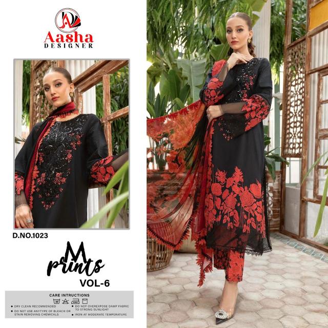 Aasha 1023 A And B Cotton Dupatta Pakistani Salwar Kameez wholesale manufacturers in Surat