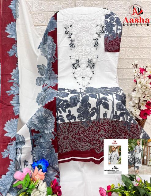 Aasha 1023 A And B Cotton Dupatta Pakistani Salwar Kameez wholesale manufacturers in Surat