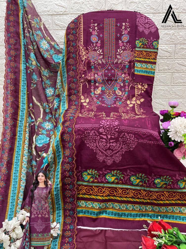 Adan Libas Guzarish Vol 7 Catalog pakistani purple ladies suits