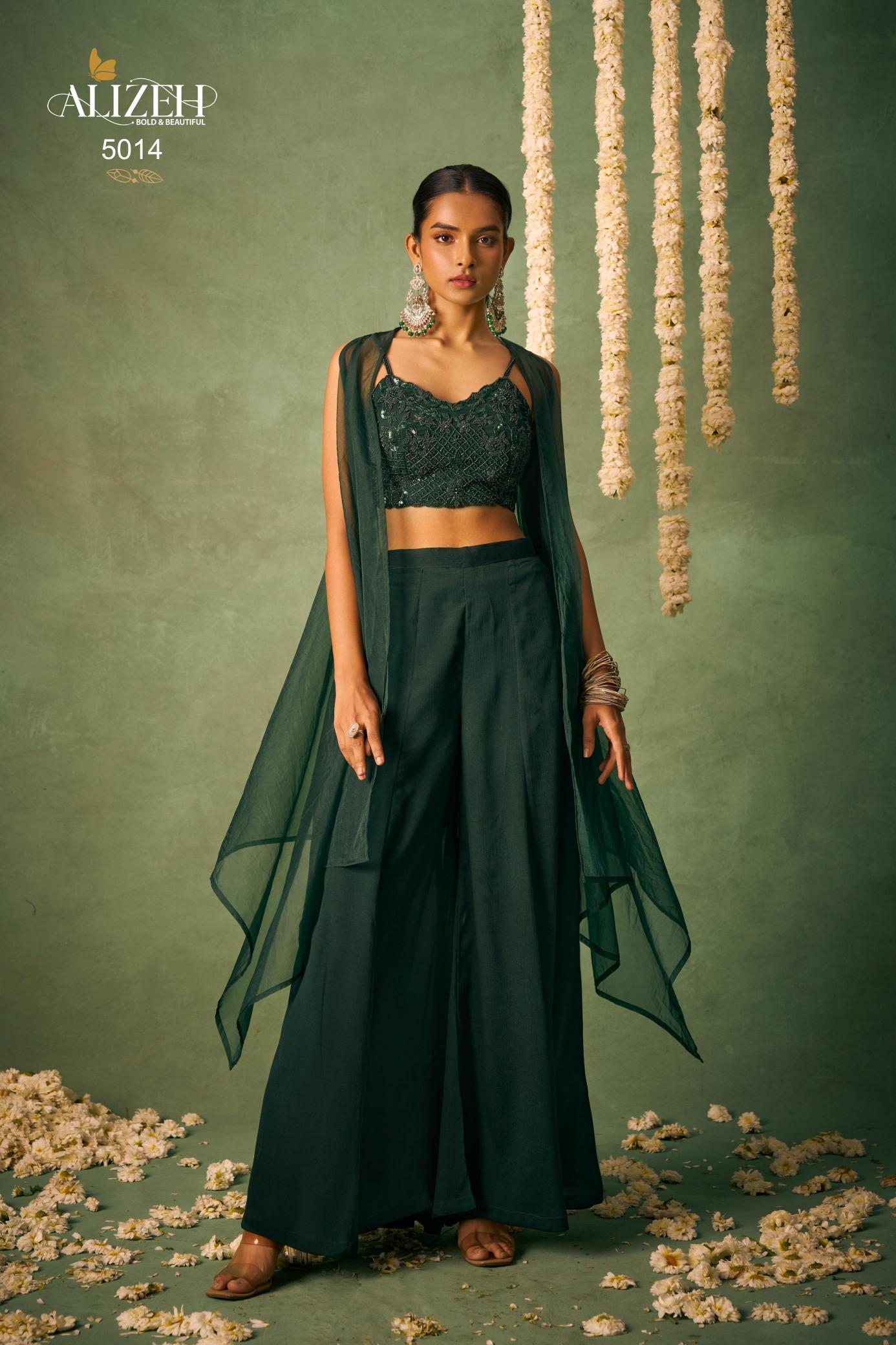 Alizeh Bahaar Chinon Designer Indo Western Collection in India