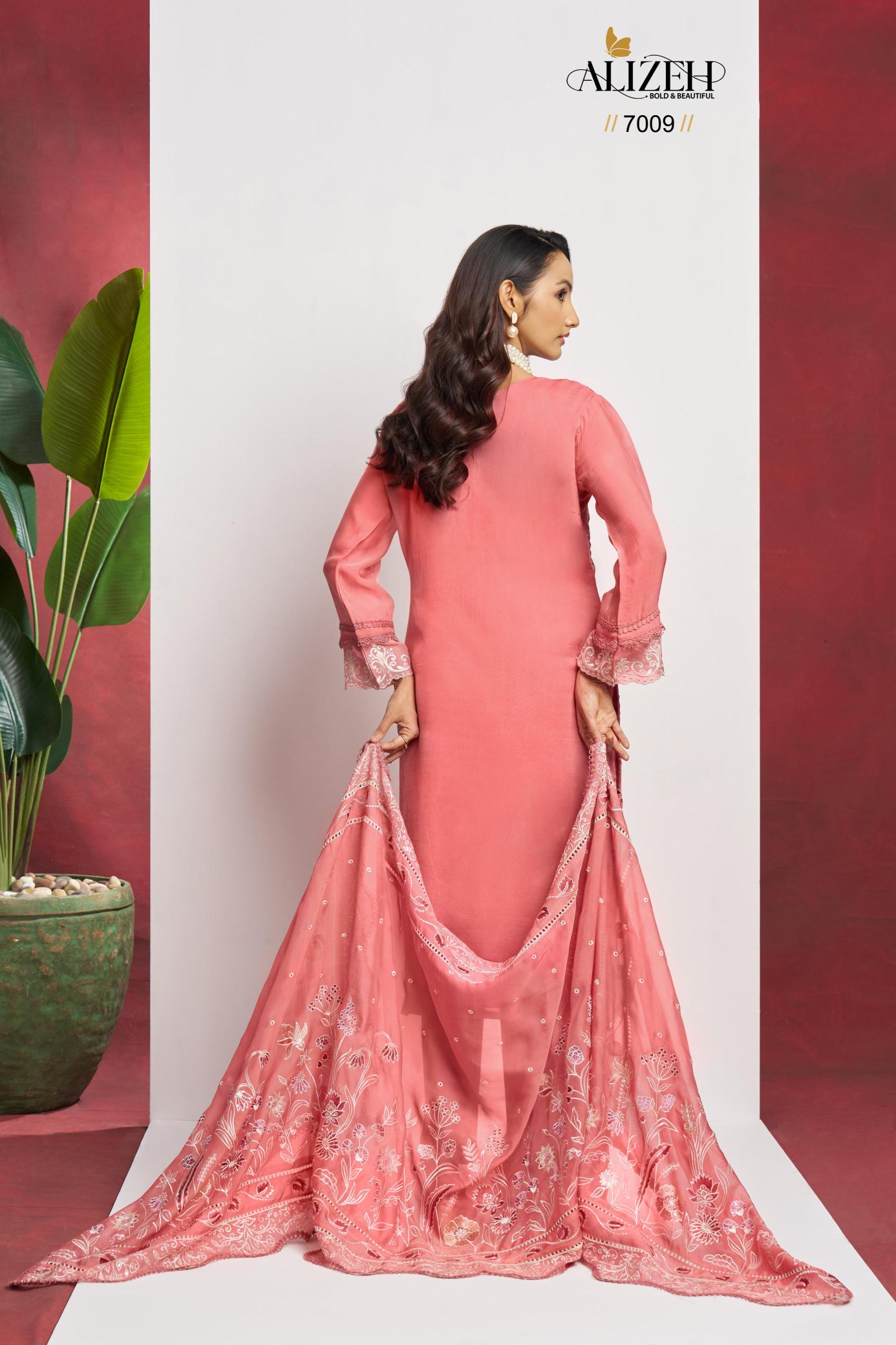 Alizeh Saadgi Organza Designer Salwar Kameez Collection wholesale manufacturers in Surat