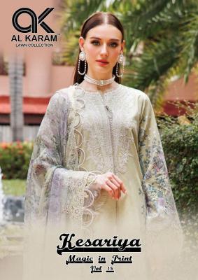 Alkaram Kesariya Vol-15 - Karachi Dress Material - Wholesale Catalog