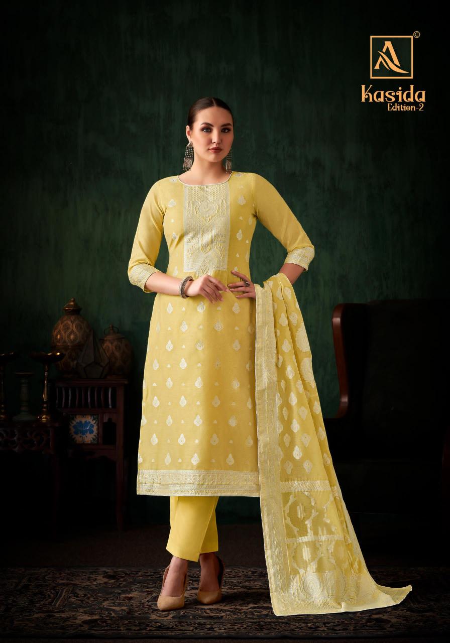Alok Kasida Edition 2 Jacquard Fancy Dress Material wholesalers in Surat