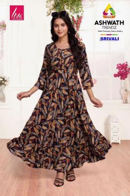 Ashwath Srivalli Latest Rayon Printed Kurti Wholesaler In Surat