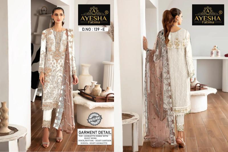 Ayesha Misbah 139 Georgette Pakistani Salwar Kameez wholesale market in Surat