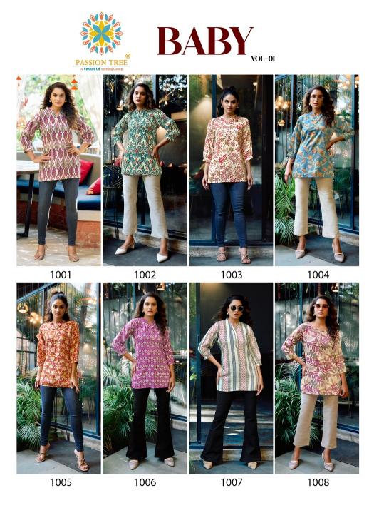 Baby Vol 1 By Passion Tree Rayon Short Tops manufacturers of wholesaler in Surat
