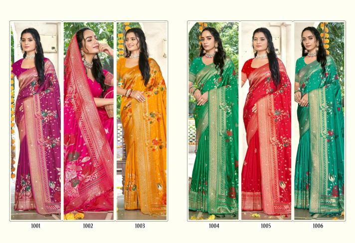 Bunawat Hans Vol-5 Wedding Wear New Designer Swarovski Work Silk Sarees Collection in India