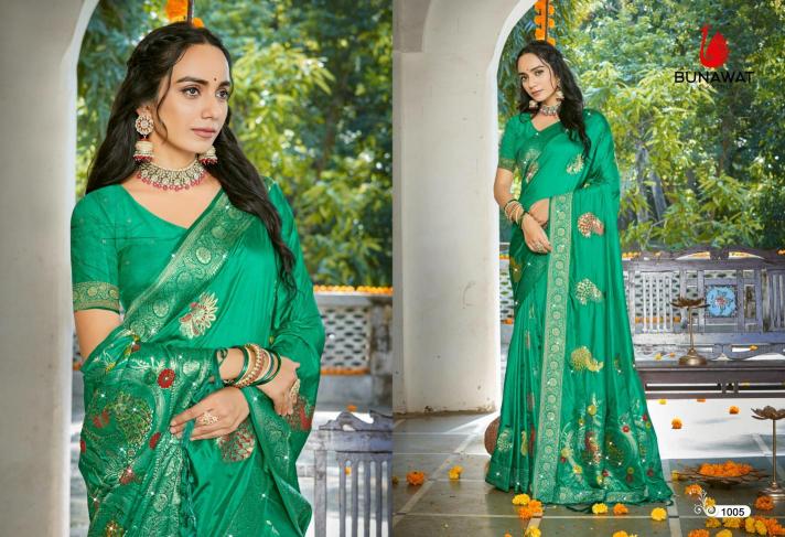 Bunawat Hans Vol-6 Party Wear Exclusive Designer Silk Sarees Collection in India
