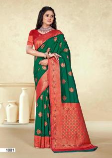 Bunawat Panghat Silk Latest Designer Festival Wear Silk Sarees Collection in Surat