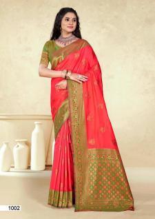 Bunawat Panghat Silk Latest Designer Festival Wear Silk Sarees Collection in Surat