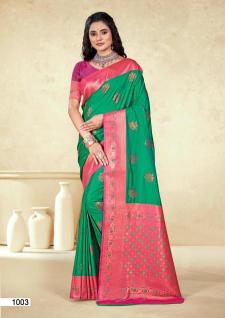 Bunawat Panghat Silk Latest Designer Festival Wear Silk Sarees Collection in Surat