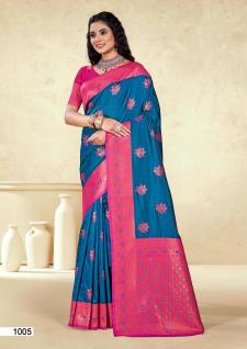 Bunawat Panghat Silk Latest Designer Festival Wear Silk Sarees Collection in Surat