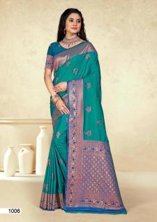 Bunawat Panghat Silk Latest Designer Festival Wear Silk Sarees Collection in Surat