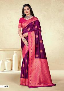 Bunawat Panghat Silk Latest Designer Festival Wear Silk Sarees Collection in Surat