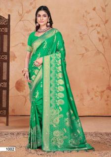 Bunawat Shubhshree Vol-1 Party Wear New Designer Silk Sarees Collection in india