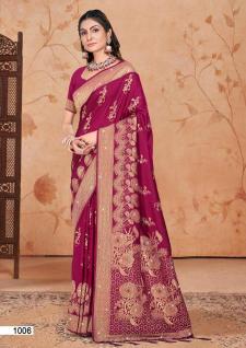 Bunawat Shubhshree Vol-1 Party Wear New Designer Silk Sarees Collection in india