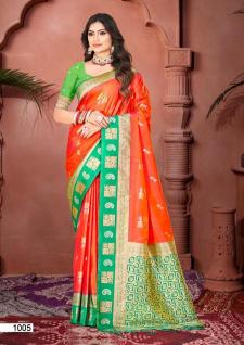 Bunawat Subhadra Silk Party Wear Latest Designer Silk Sarees Collection in India