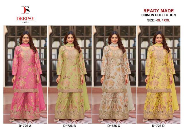 Deepsy 726 ABCD Catalog pakistani tilla work suits wholesale market