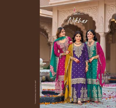 Eba Nikhar Vol 01 Kurti Plazzo With Duppata Manufacture Wholesaller in Surat