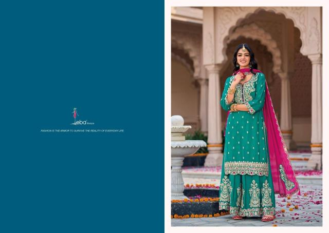 Eba Nikhar Vol 01 Kurti Plazzo With Duppata Manufacture Wholesaller in Surat