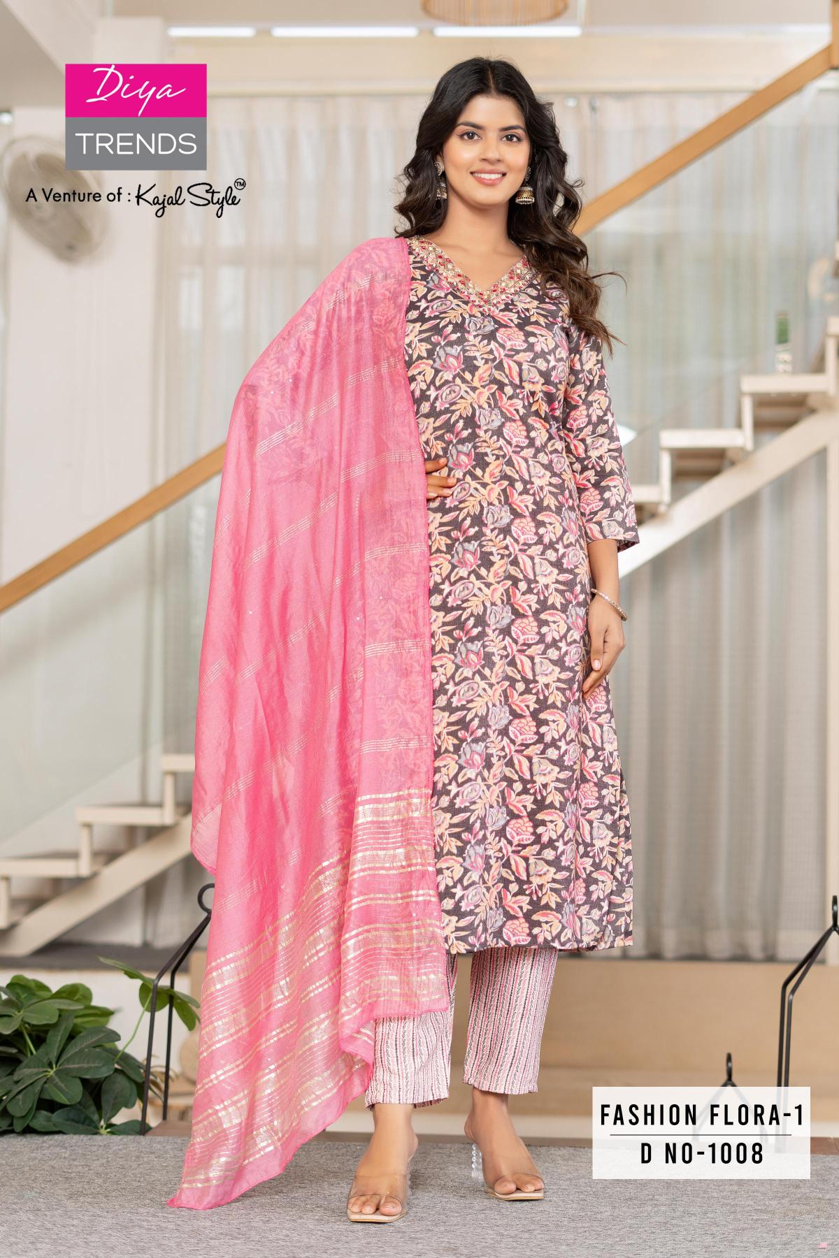 Fashion Flora Vol 1 By Diya Trends Capsule Printed Kurti Bottom With Dupatta wholesale manufacturers in Surat