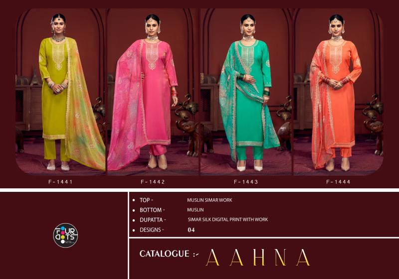  Four Dots Aahna Designer Dress Material Collection in India