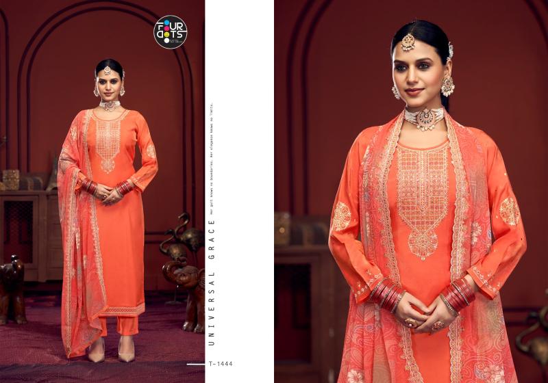  Four Dots Aahna Designer Dress Material Collection in India